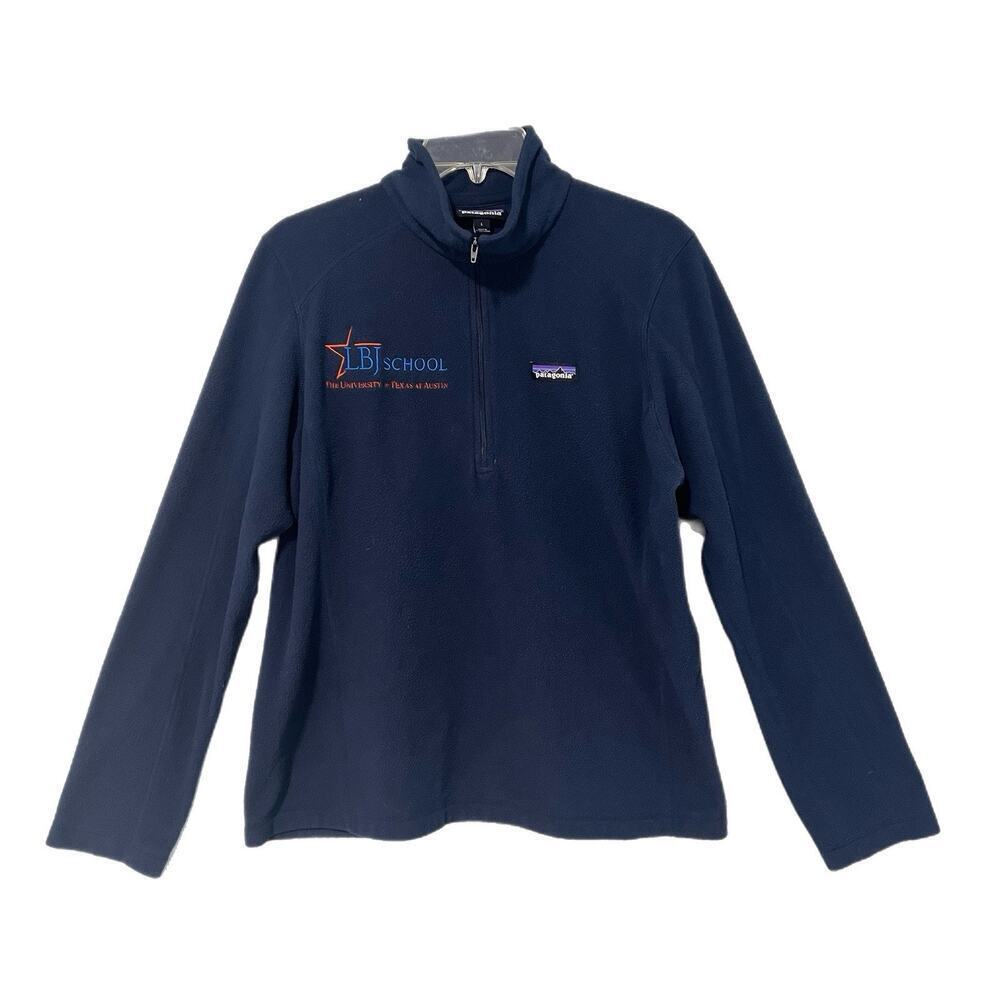 Patagonia Quarter Zip Fleece Pullover Women’s L Blue Lightweight LBJ UT Texas